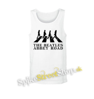 BEATLES - Abbey Roads Silhouette - biele pánske tielko