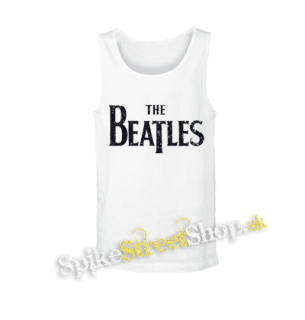 BEATLES - Logo Vintage - biele pánske tielko