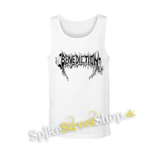 BENEDICTION - Logo - biele pánske tielko