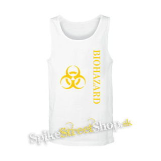 BIOHAZARD - Vertical Yellow Logo Crest - biele pánske tielko