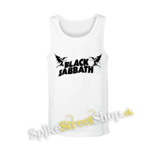 BLACK SABBATH - White Logo - biele pánske tielko