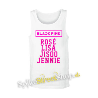 BLACKPINK - Logo And Names - biele pánske tielko