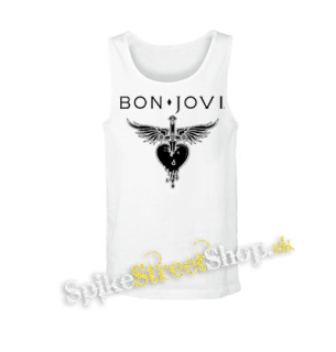 BON JOVI - Heart - biele pánske tielko