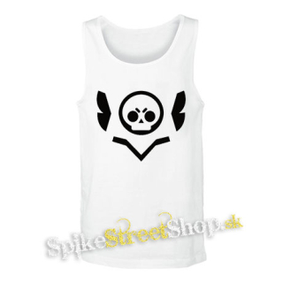 BRAWL STARS - Skull - biele pánske tielko