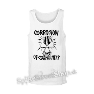 CORROSION OF CONFORMITY - Logo Skull - biele pánske tielko