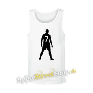 CRISTIANO RONALDO - Silhouette 7 - biele pánske tielko