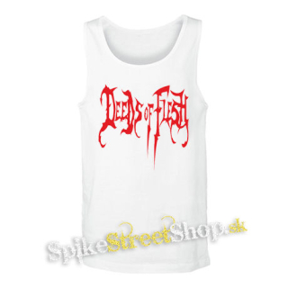 DEEDS OF FLESH - Logo - biele pánske tielko
