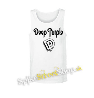 DEEP PURPLE - Logo Crest - biele pánske tielko