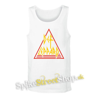 DEF LEPPARD - Color Logo - biele pánske tielko