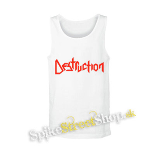 DESTRUCTION - Red Logo - biele pánske tielko