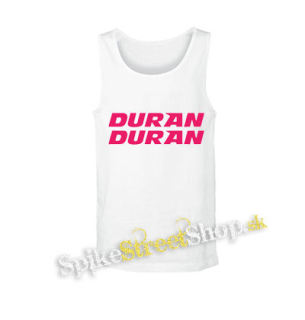 DURAN DURAN - Pink Logo - biele pánske tielko