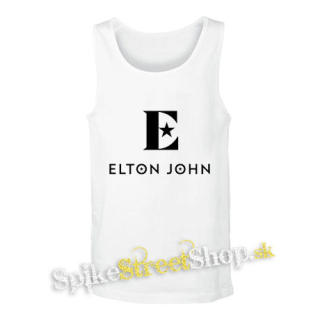 ELTON JOHN - Logo Star - biele pánske tielko