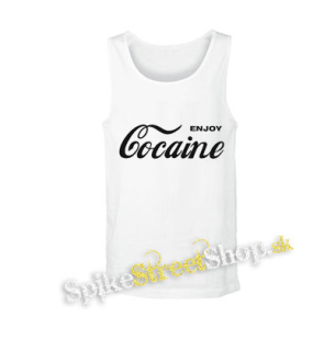 ENJOY COCAINE - biele pánske tielko