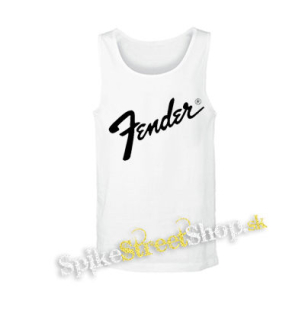 FENDER - Logo - biele pánske tielko