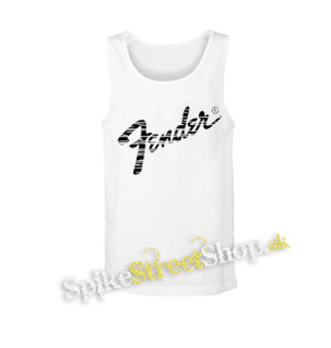FENDER - Logo Vintage - biele pánske tielko