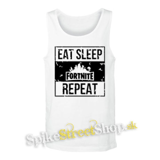 FORTNITE - Eat, Sleep, Repeat - biele pánske tielko