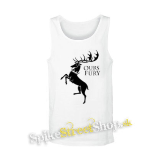 GAME OF THRONES - OURS IS THE FURY - House Baratheon - biele pánske tielko