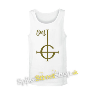 GHOST - Gold Logo - biele pánske tielko