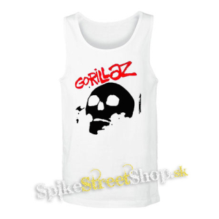GORILLAZ - Skull - biele pánske tielko