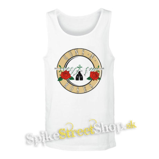 GUNS N ROSES - Classic Logo - biele pánske tielko