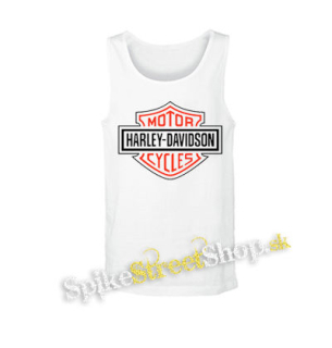 HARLEY DAVIDSON - Red Crest Logo Motive 2 - biele pánske tielko