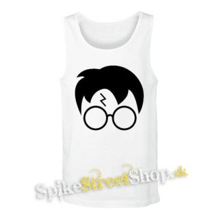HARRY POTTER - Glasses Bold Crest - biele pánske tielko