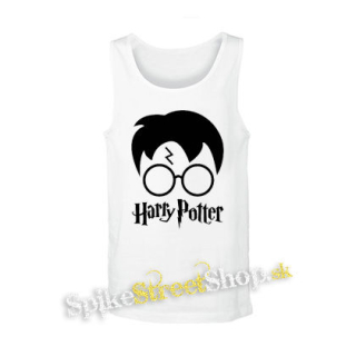 HARRY POTTER - Glasses Bold Crest With Logo - biele pánske tielko