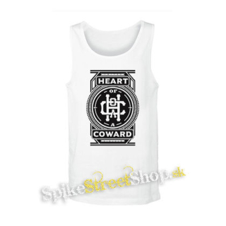HEART OF A COWARD - Logo - biele pánske tielko