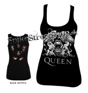 QUEEN - Logo & Band - Ladies Vest Top