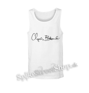 CHARLES BUKOWSKI - Logo Signature - biele pánske tielko