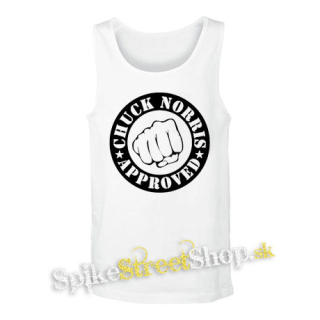 CHUCK NORRIS - Chuck Norris Approved - biele pánske tielko