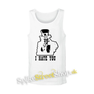 I HATE YOU - biele pánske tielko