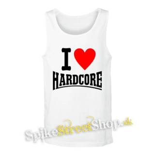 I LOVE HARDCORE - biele pánske tielko