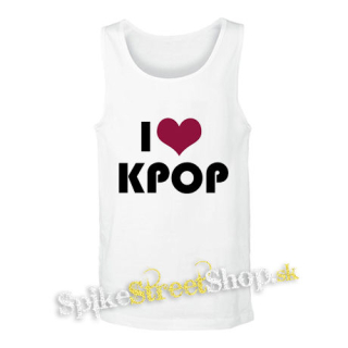 I LOVE K-POP - biele pánske tielko