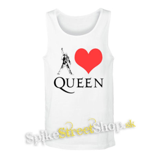 I LOVE QUEEN - biele pánske tielko