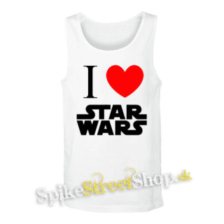 I LOVE STAR WARS - biele pánske tielko