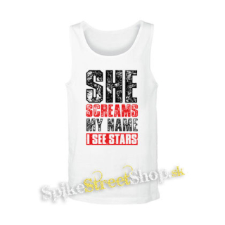 I SEE STARS - She Screams My Name - biele pánske tielko