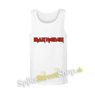 IRON MAIDEN - Red Logo 2 - biele pánske tielko