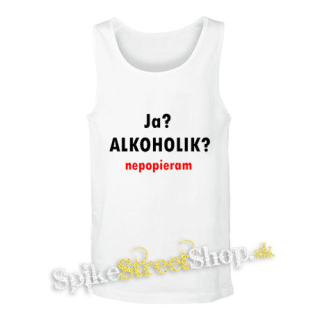 JA ALKOHOLIK - biele pánske tielko