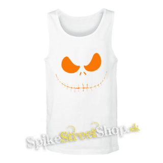 JACK SKELLINGTON - Orange Smile - biele pánske tielko