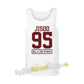JISOO 95 - BLACKPINK - Pink Number Years - biele pánske tielko