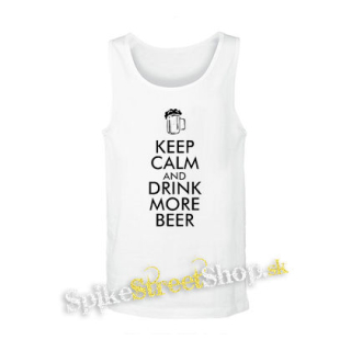 KEEP CALM AND DRINK - biele pánske tielko