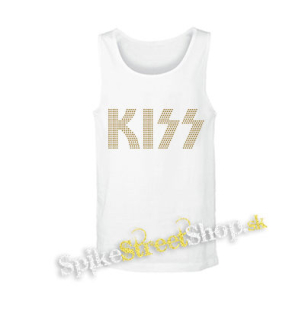 KISS - Gold Logo - biele pánske tielko