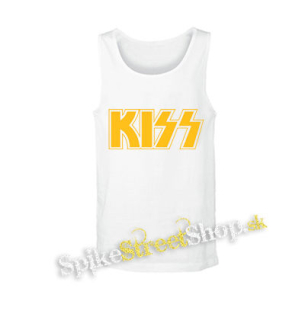 KISS - Yellow Logo - biele pánske tielko