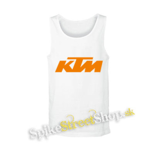 KTM - Orange Logo - biele pánske tielko