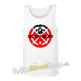 LIFE OF AGONY - Logo Symbol Crest - biele pánske tielko