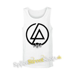 LINKIN PARK - Logo & Skulls - biele pánske tielko