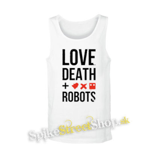 LOVE DEATH ROBOTS - Logo And Crest - biele pánske tielko
