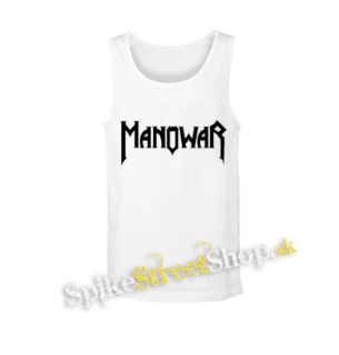 MANOWAR - Logo - biele pánske tielko