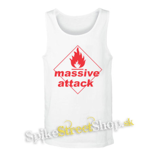 MASSIVE ATTACK - Logo Crest - biele pánske tielko